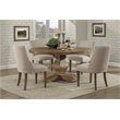 Home Square 6 Piece Dining Set with Dining Table Bench and 4 Chairs in Oak