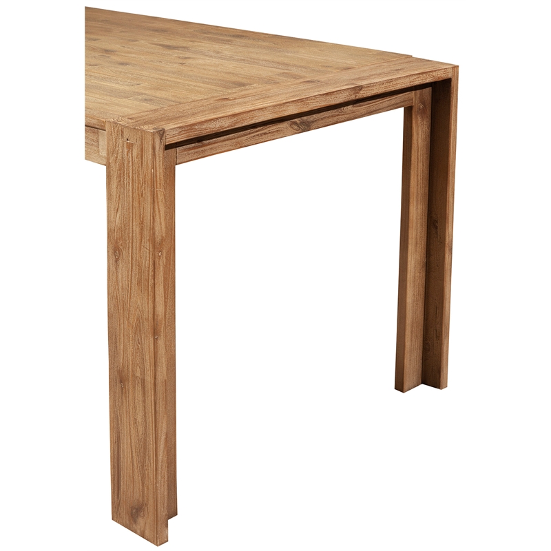 Home Square 6 Piece Dining Set with Dining Table Bench and 4 Chairs in Oak