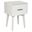Home Square 2 Piece Living Room Set with Two Wood 1 Drawer End Tables in White