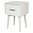 Home Square 2 Piece Living Room Set with Two Wood 1 Drawer End Tables in White