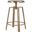Home Square Gold Iron Adjustable Counter and Bar Stool - Set of 2