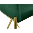 Home Square Green Velvet Counter Stool with Gold Metal Legs - Set of 2
