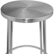 Home Square Brushed Silver Iron Barstool - Set of 2