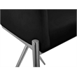 Home Square Black Velvet Counter Stool with Chrome Metal Legs - Set of 2