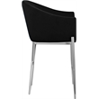 Home Square Black Velvet Counter Stool with Chrome Metal Legs - Set of 2