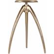 Home Square Gold Aluminum Counter and Bar Stool - Set of 2