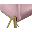 Home Square Pink Velvet Counter Stool with Gold Metal Legs - Set of 2