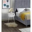 Home Square Furniture White Metal Nightstand - Set of 2