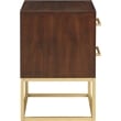 Home Square Night Stand in Dark Cherry Finish - Set of 2