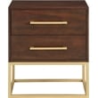 Home Square Night Stand in Dark Cherry Finish - Set of 2