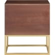 Home Square Night Stand in Dark Cherry Finish - Set of 2
