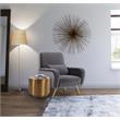 Home Square Contemporary Marble End Table in Gold - Set of 2