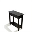 Home Square Flip Top End Table in Black Wood Finish - Set of 2