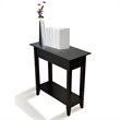 Home Square Flip Top End Table in Black Wood Finish - Set of 2