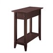 Home Square Flip Top End Table - Espresso Wood Finish - Set of 2
