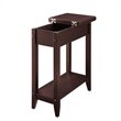 Home Square Flip Top End Table - Espresso Wood Finish - Set of 2