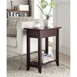 Home Square Flip Top End Table - Espresso Wood Finish - Set of 2