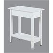 Home Square Flip Top End Table in White Wood Finish - Set of 2