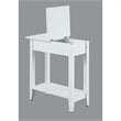 Home Square Flip Top End Table in White Wood Finish - Set of 2