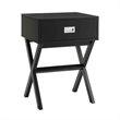 Home Square Designs2Go Landon End Table in Black Wood Finish - Set of 2