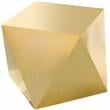Home Square Stainless Steel Contemporary End Table in Gold - Set of 2