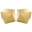 Home Square Stainless Steel Contemporary End Table in Gold - Set of 2