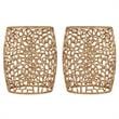 Home Square Furniture Solid Gold Aluminum End Table - Set of 2