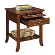 Home Square Logan End Table in Espresso Wood Finish - Set of 2