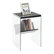 Home Square Soho End Table in Weathered Gray Wood Finish - Set of 2