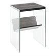 Home Square Soho End Table in Weathered Gray Wood Finish - Set of 2