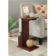 Home Square End Table in Espresso Mahogany Wood Finish - Set of 2