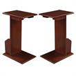 Home Square End Table in Espresso Mahogany Wood Finish - Set of 2