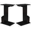 Home Square Furniture End Table in Black Wood Finish - Set of 2