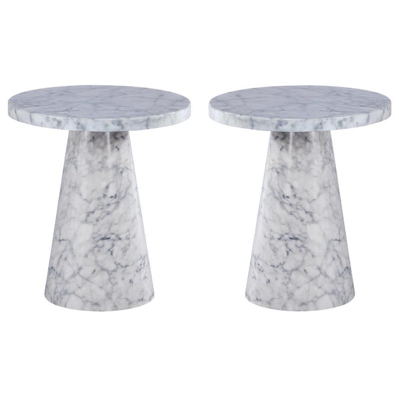 Home Square White Faux Marble 20