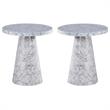 Home Square White Faux Marble 20