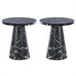 Home Square Black Faux Marble 20