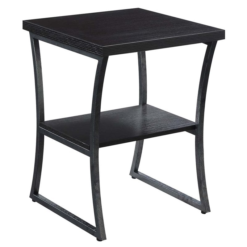 Home Square X-Calibur End Table in Espresso Wood Finish - Set of 2