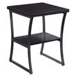 Home Square X-Calibur End Table in Espresso Wood Finish - Set of 2