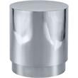 Home Square Chrome Stainless Steel Drum End Table - Set of 2