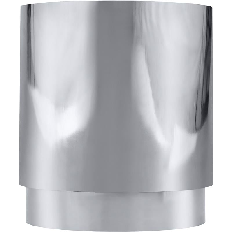Home Square Chrome Stainless Steel Drum End Table - Set of 2