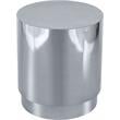 Home Square Chrome Stainless Steel Drum End Table - Set of 2