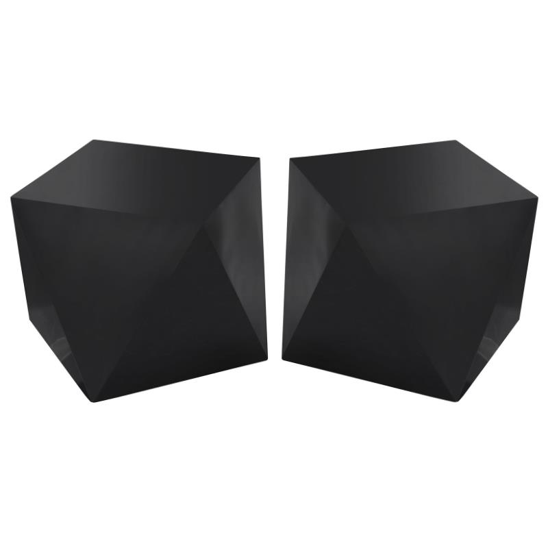 Home Square Furniture Diamond Shaped Steel End Table - Set of 2
