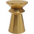 Home Square Rich Gold Brushed Metal End Table - Set of 2