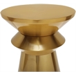 Home Square Rich Gold Brushed Metal End Table - Set of 2