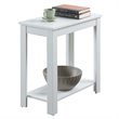 Home Square Designs2Go Baja Chairside End Table in White Wood Finish - Set of 2