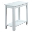 Home Square Designs2Go Baja Chairside End Table in White Wood Finish - Set of 2