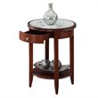 Home Square Baldwin End Table in Mahogany Wood Finish - Set of 2