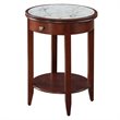 Home Square Baldwin End Table in Mahogany Wood Finish - Set of 2