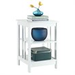 Home Square Mission Square End Table in White Wood Finish - Set of 2