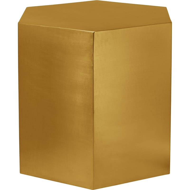 Home Square Furniture Brushed Gold Metal End Table - Set of 2